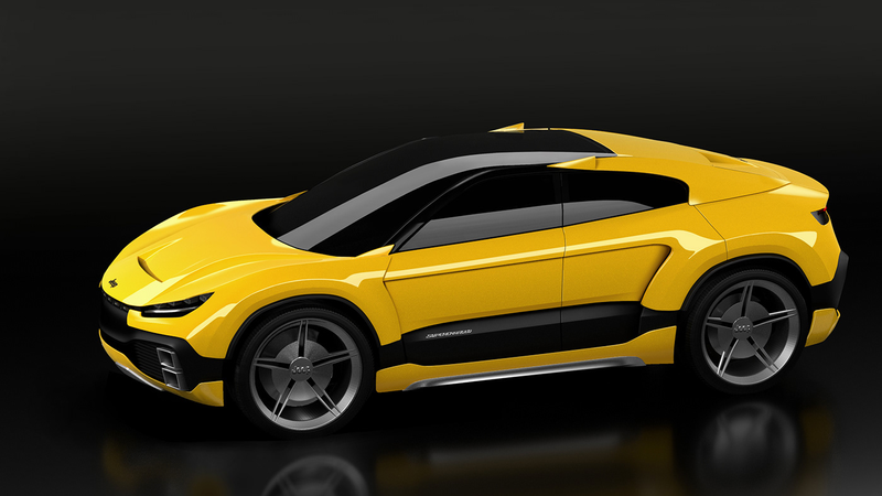 Illustration for article titled I Kind Of Love This Bizarre Idea For A Jeep Supercar SUV Coupe